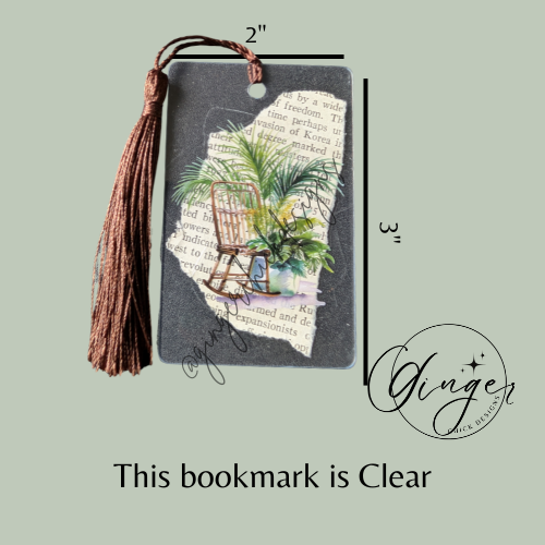 Plant Rocking Chair Dictionary Acrylic Bookmark