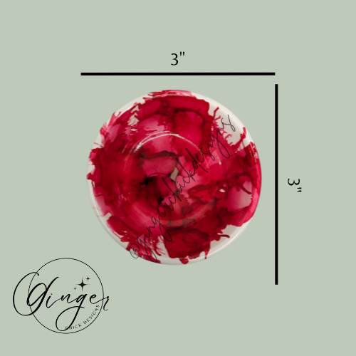 Red Flower Trinket Dish