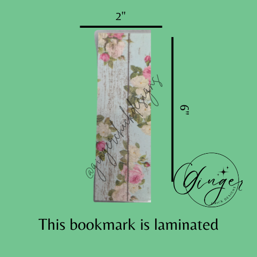 Romantic Rose Laminated Bookmark