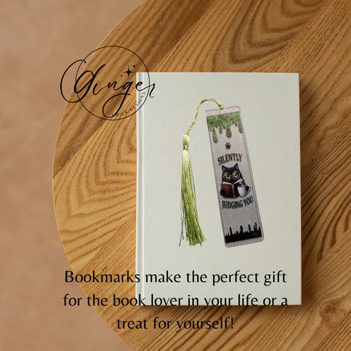 Silently Judging You Cat Acrylic Bookmarks