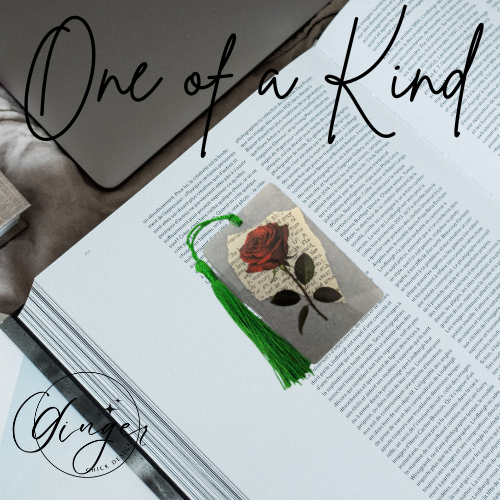 Single Red Rose Dictionary Acrylic Bookmark
