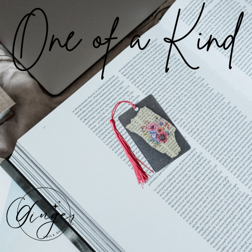 Spring Flowers Dictionary Acrylic Bookmark