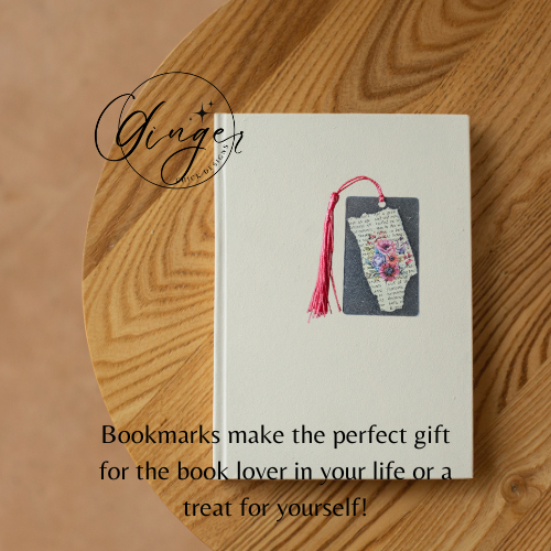 Spring Flowers Dictionary Acrylic Bookmark