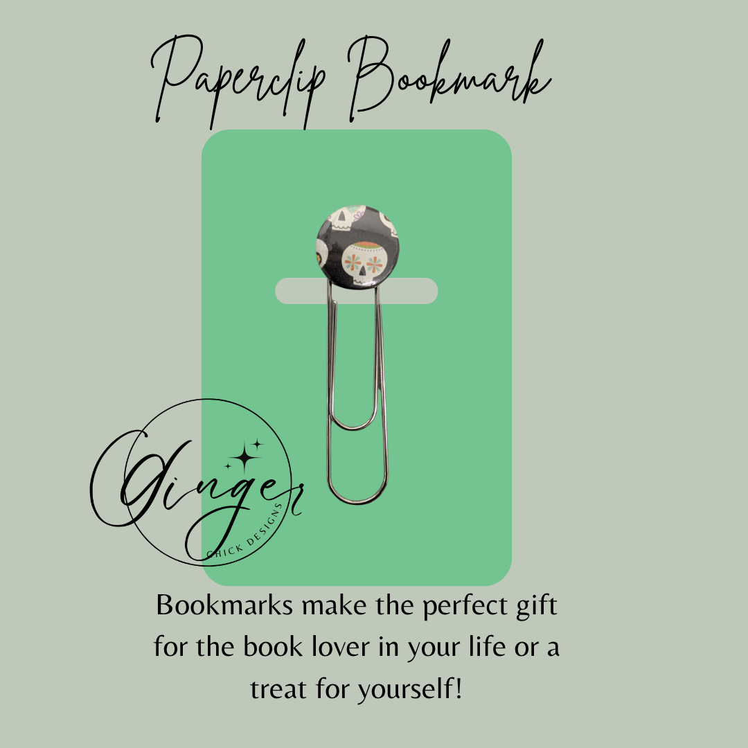 Sugar Skull 3-Inch Paperclip Bookmark