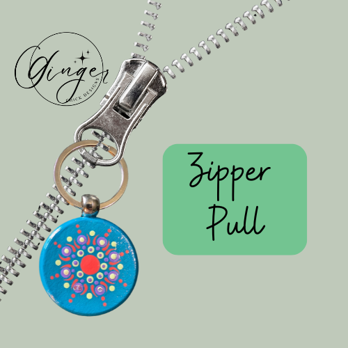 Sun Fire Mandala Dot Keychain
