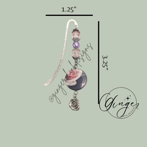 Pink Rose Hook Bookmark