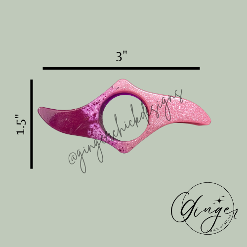 Pink Speckle Thumb Bookmark