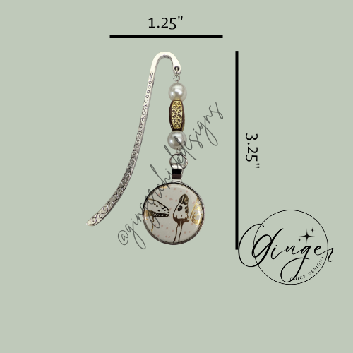 Gold Mushroom Hook Bookmark