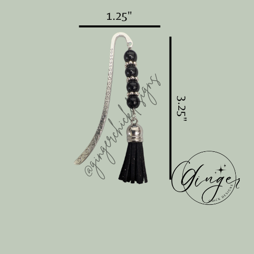 Black Tassel Hook Bookmark