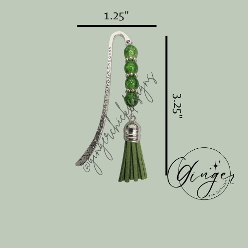 Green Tassel Hook Bookmark