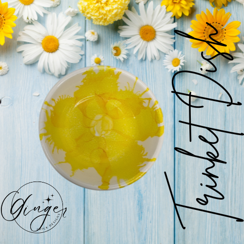 Yellow Flower Trinket Dish