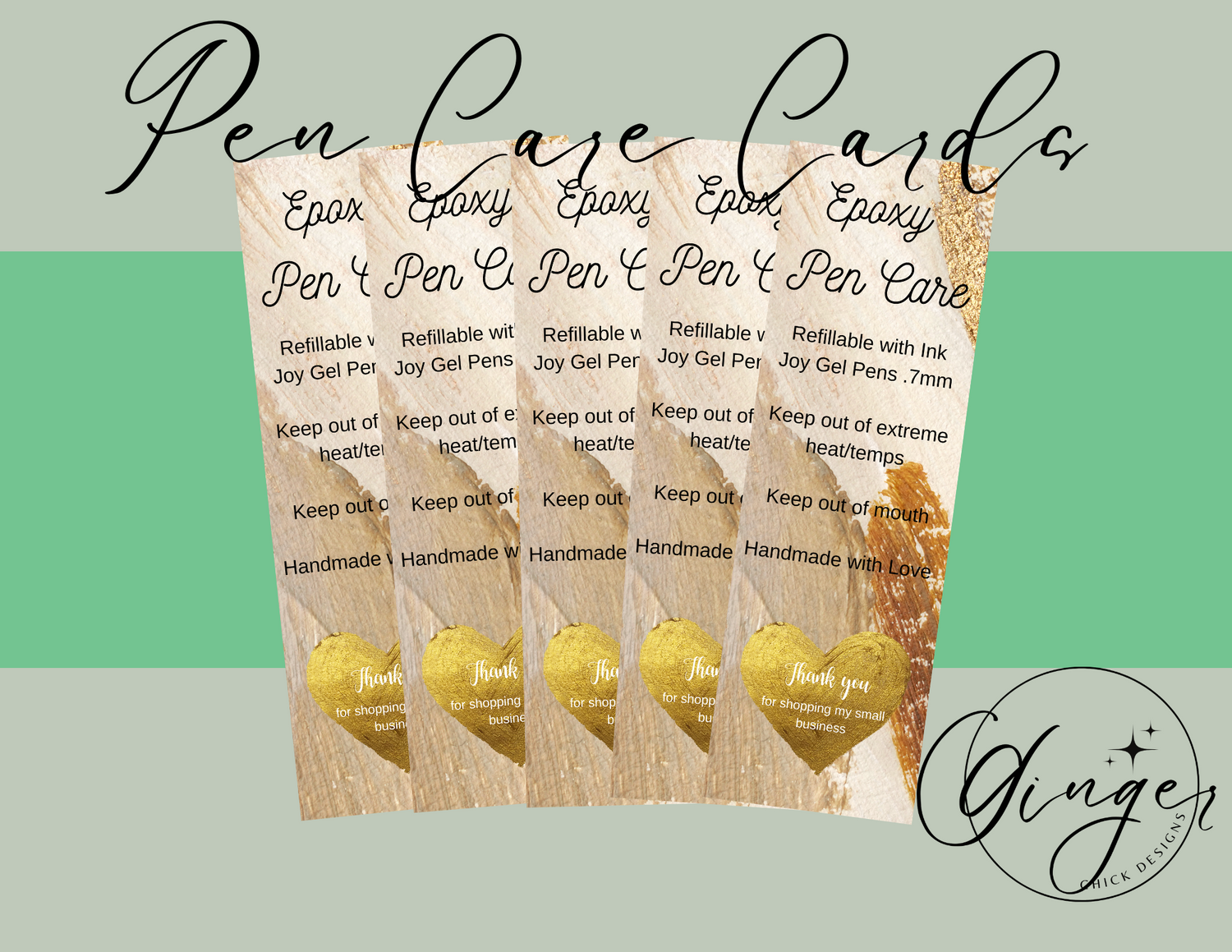 Digital Pen Care Cards