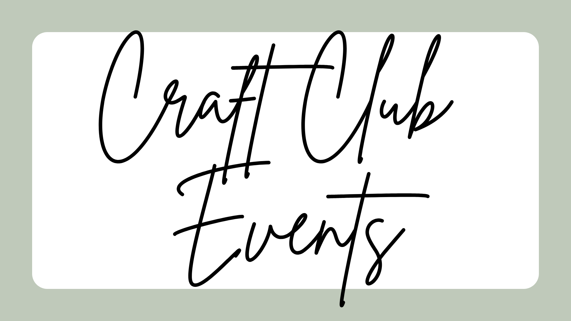 Craft Club Sign Crafting Club – Ginger Chick Designs