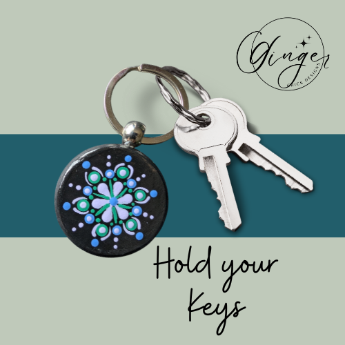 Round Mandala Keychains