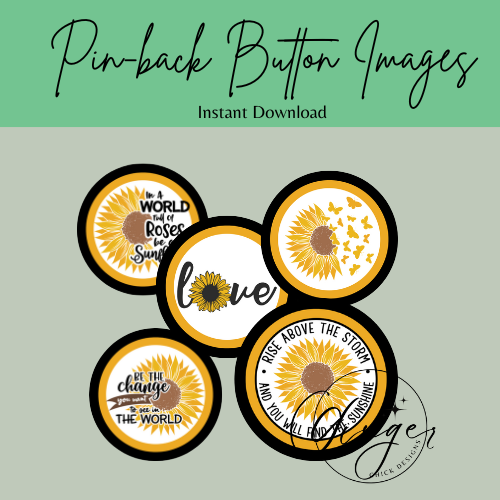 Sunflower Pin-Back Design