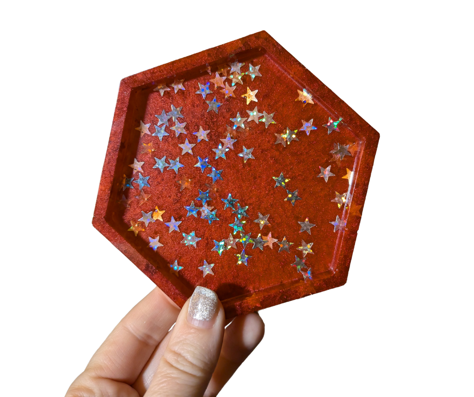 Rusted Star Resin Coaster