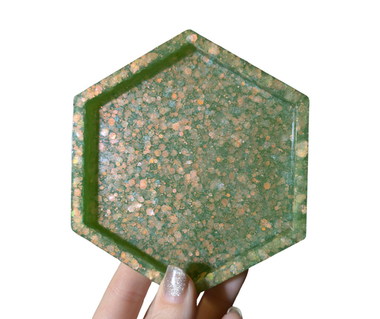 Green Sherbert Resin Coaster