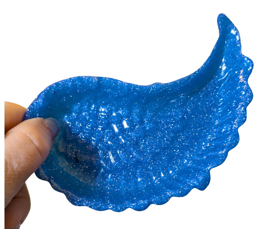 Blue Angel Wing Trinket Dish