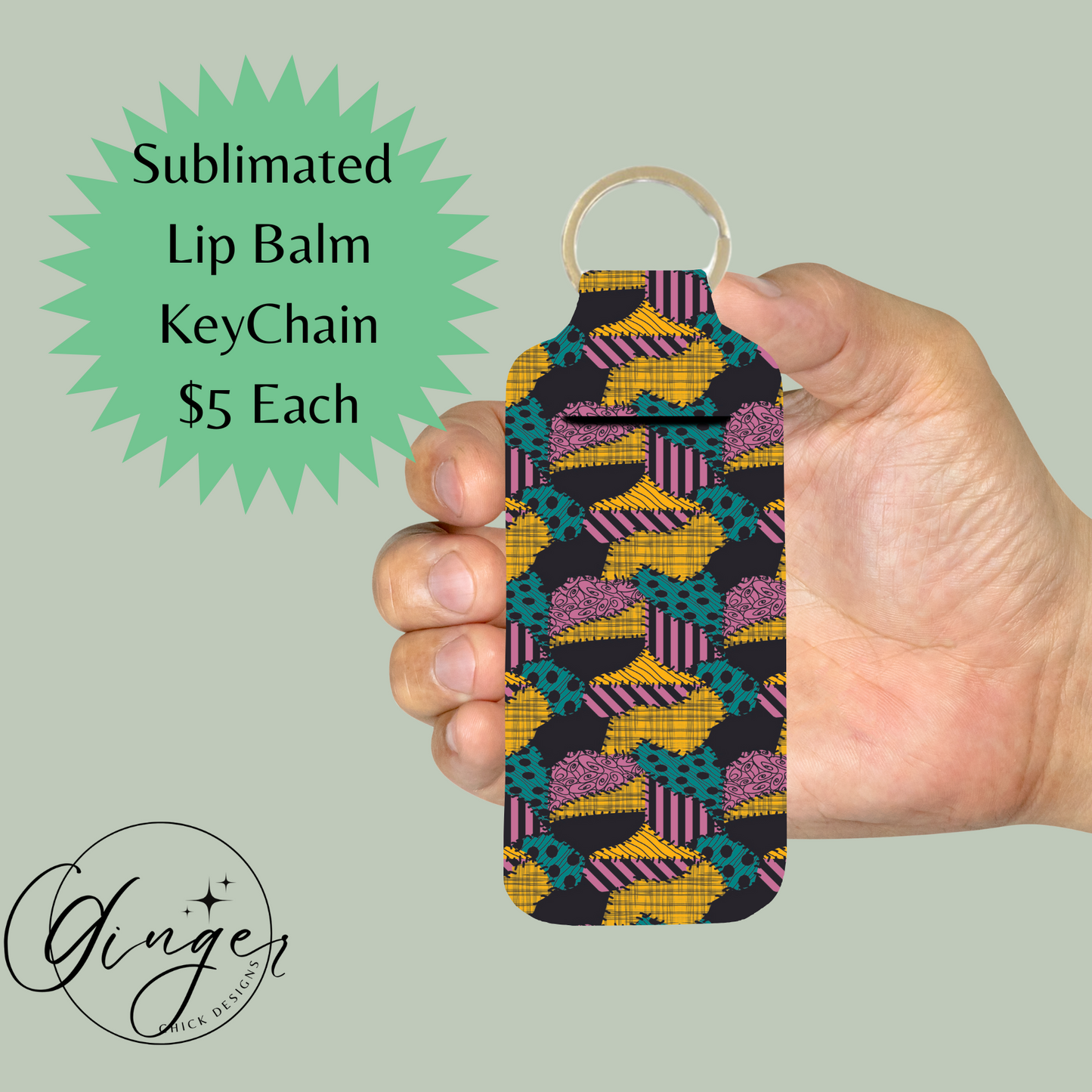 Jack Patch Lip Balm Keychain