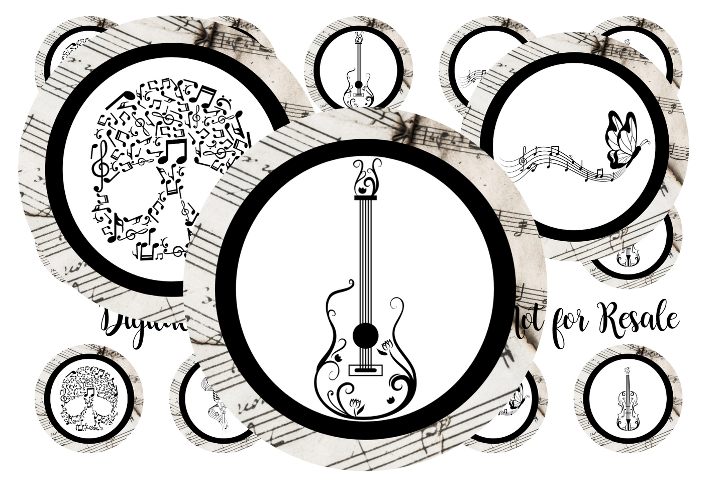 Music Notes Bottle Cap Images