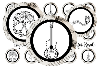 Music Notes Bottle Cap Images