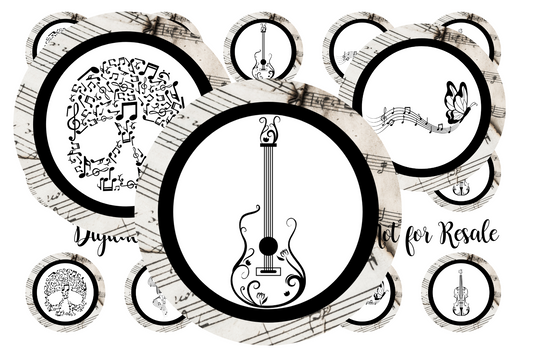 Music Notes Bottle Cap Images