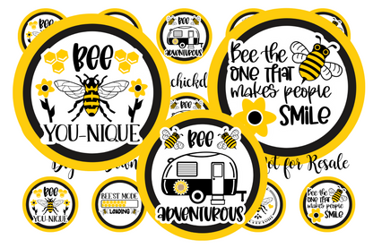 Bee You-nique Bottle Cap Images