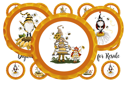 Bee Gnome Bottle Cap Images