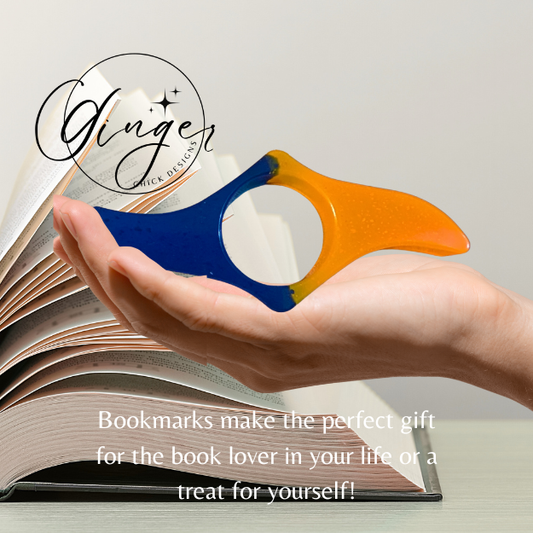 Neon Orange and Blue Thumb Bookmark