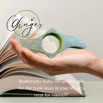 Lime Green with Glitter Thumb Bookmark