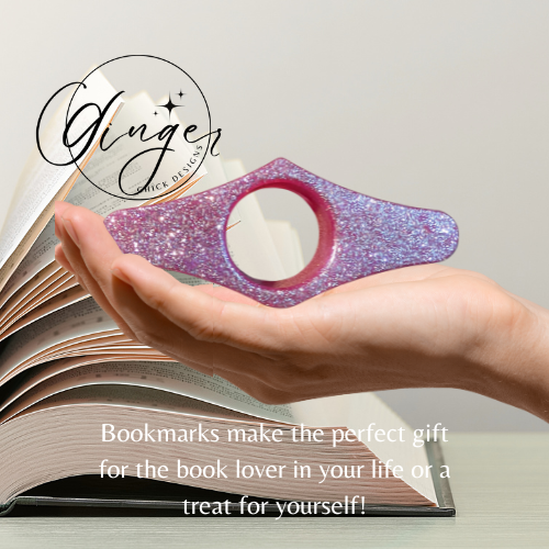 Hot Pink with Glitter Thumb Bookmark