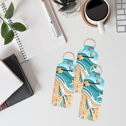Sandy Beach Lip Balm Keychain