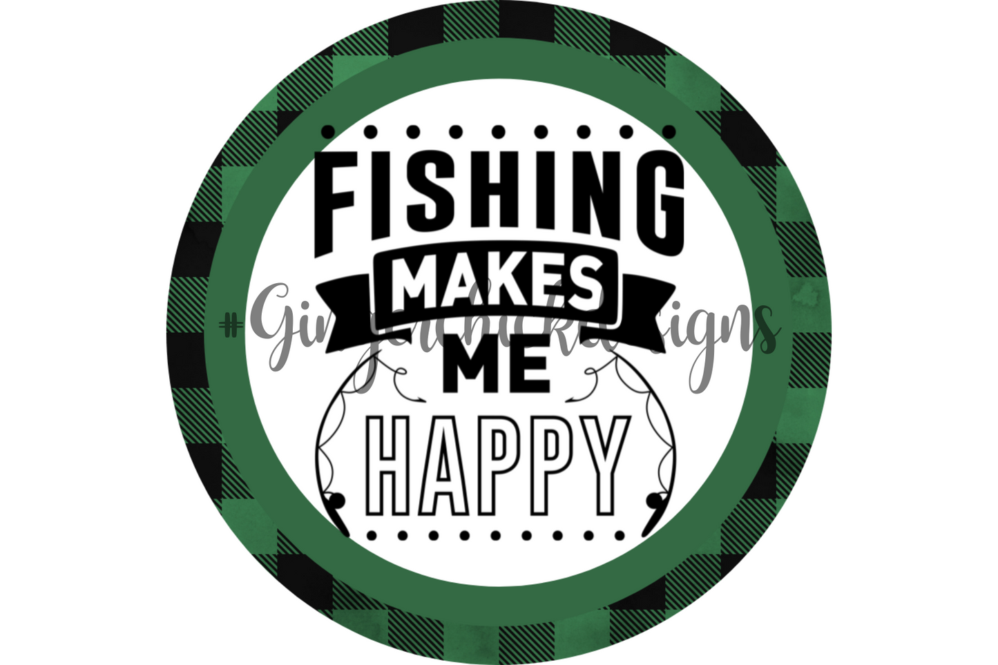 Fishing Makes Me Happy Bottle Cap Images