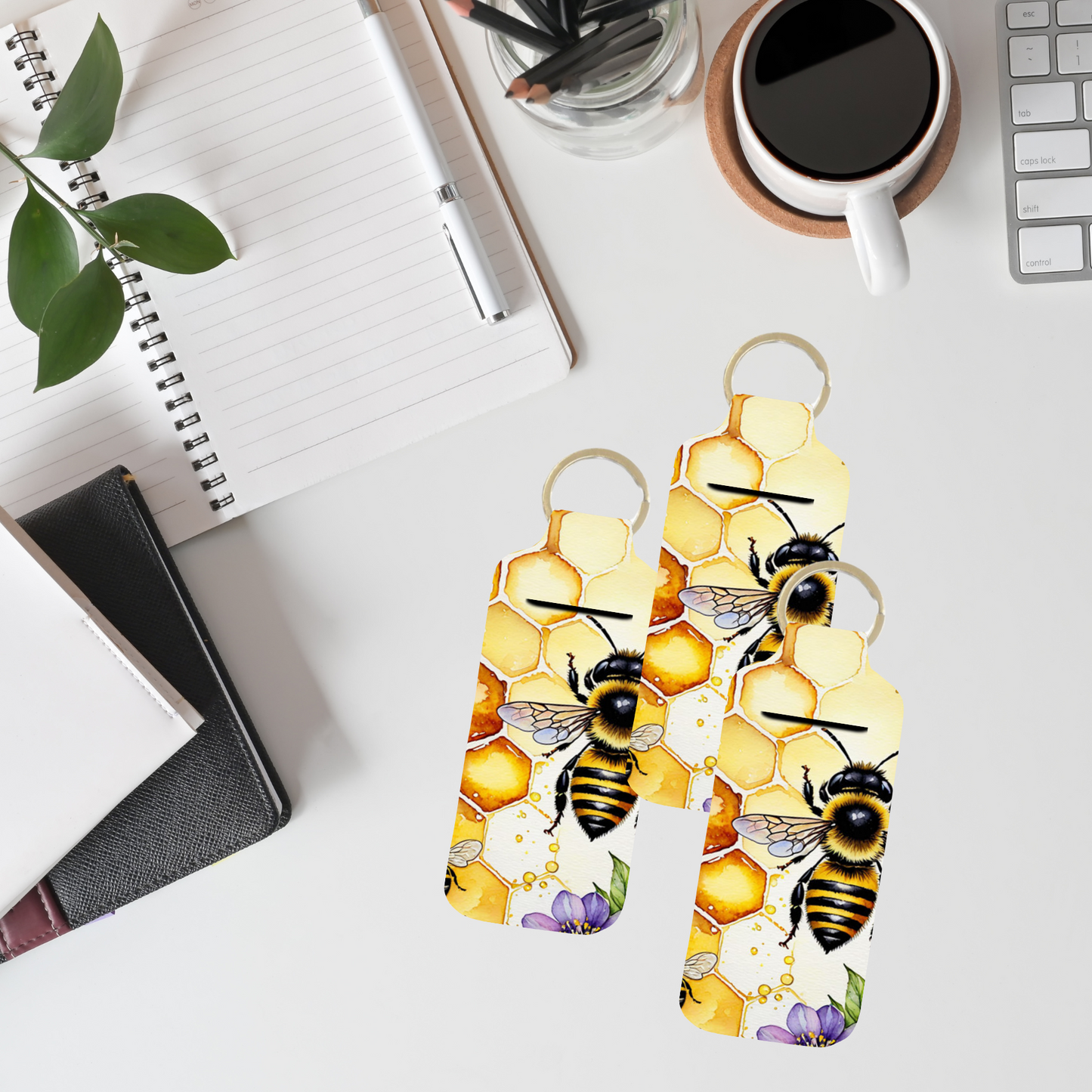 Bumble Bee Lip Balm Keychain