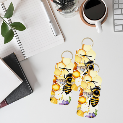 Bumble Bee Lip Balm Keychain