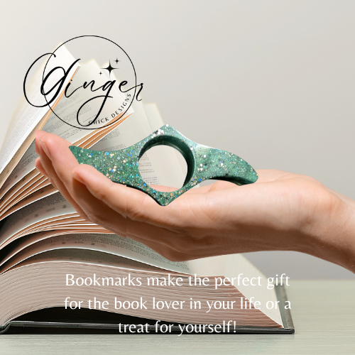 Dark Green with Glitter Thumb Bookmark