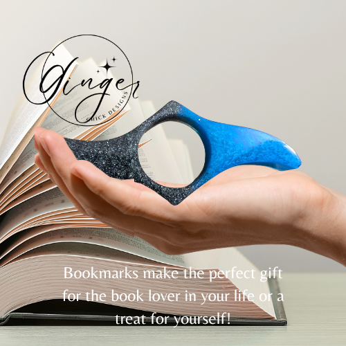 Black and Blue Thumb Bookmark