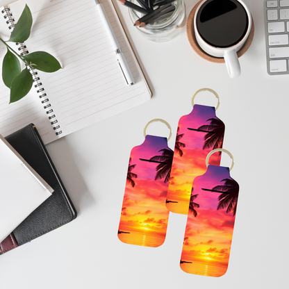 Sunset Beach Lip Balm Keychain
