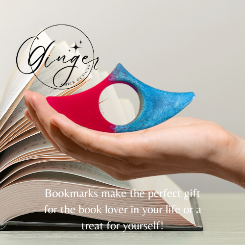Neon Pink and Turquoise Thumb Bookmark