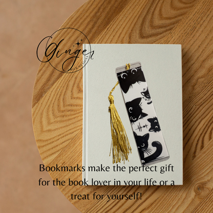 3 Black Cats Acrylic Bookmarks