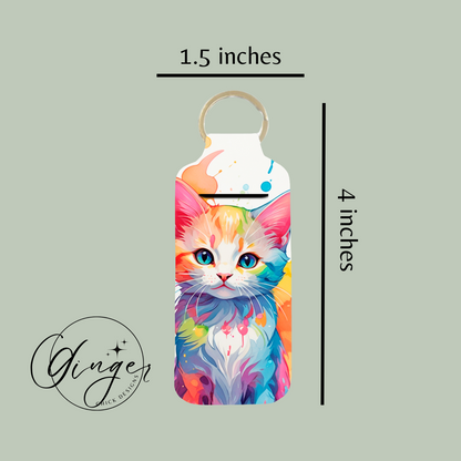 Water Color Cat Lip Balm Keychain