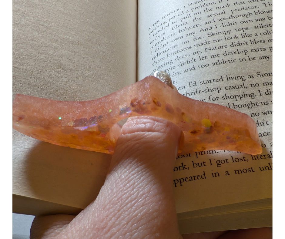 Peach Wave Thumb Bookmark