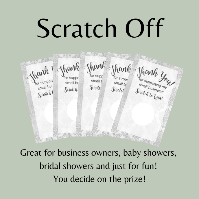 Grey Elegance Digital Scratch Off Ticket