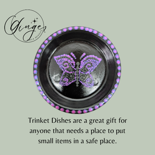 Dot Friend Pink Butterfly Trinket Dish