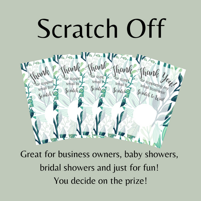 Tropical Leaves Digital Scratch-Off Ticket