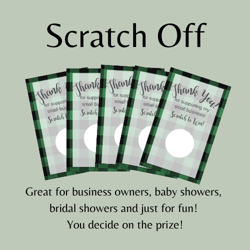 Green Plaid Digital Scratch Off Ticket