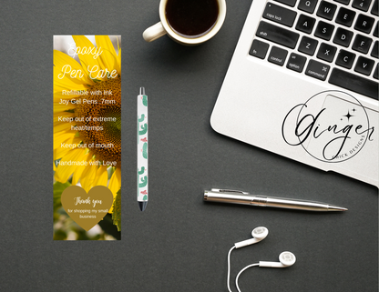 Sunflower Pen Care Card