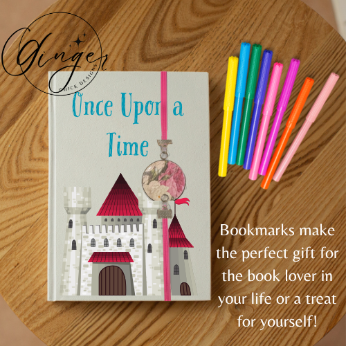 Pink Roses Elastic Bookmark