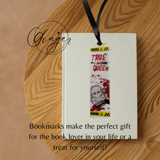 True Crime Queen Acrylic Bookmarks