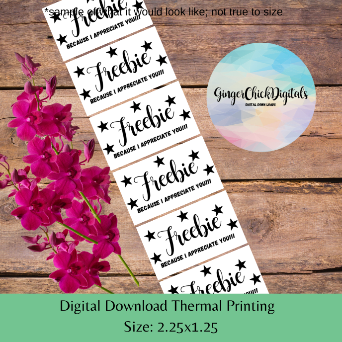 Freebie Stars Thermal Label